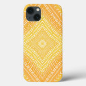 Cool Yellow Boho Kaleidoscope Mandala Case-Mate iPhone Hülle (Rückseite)