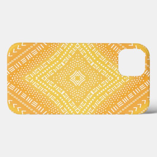 Cool Yellow Boho Kaleidoscope Mandala Case-Mate iPhone Hülle (Rückseite (Horizontal))