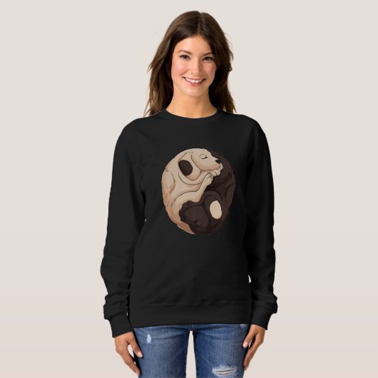 Cool Yin Yang Dog  Cute Labrador Sweatshirt (Vorne ganz)