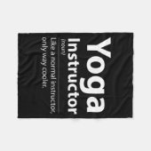 Cool Yoga Instructor Definition Funny Yoga Lover Fleecedecke (Vorderseite (Horizontal))
