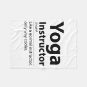Cool Yoga Instructor Definition Funny Yoga Lover  Fleecedecke (Vorderseite (Horizontal))