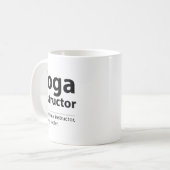 Cool Yoga Instructor Definition Funny Yoga Lover Kaffeetasse (Vorderseite Links)