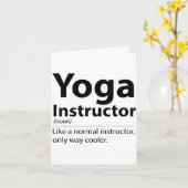Cool Yoga Instructor Definition Funny Yoga Lover  Karte (Gelbe Blume)