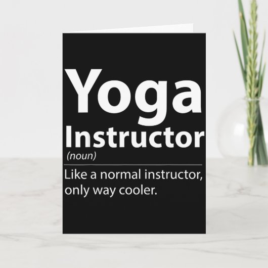 Cool Yoga Instructor Definition Funny Yoga Lover  Karte (Vorderseite)