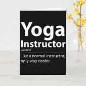 Cool Yoga Instructor Definition Funny Yoga Lover Karte (Gelbe Blume)