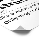 Cool Yoga Instructor Definition Funny Yoga Lover Poster (Ecke)