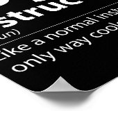 Cool Yoga Instructor Definition Funny Yoga Lover Poster (Ecke)