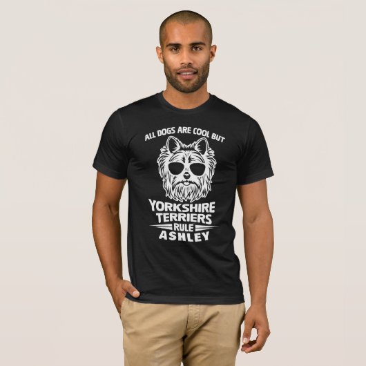 Cool Yorkshire Terrier Rule Dog T-Shirt (Vorne ganz)