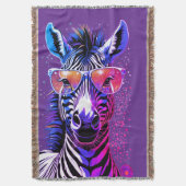 Cool Zebra Vibes Decke (Vorderseite Vertikal)