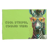 Cool Zebra Vibes Kissenbezug (Vorderseite-Rechts)