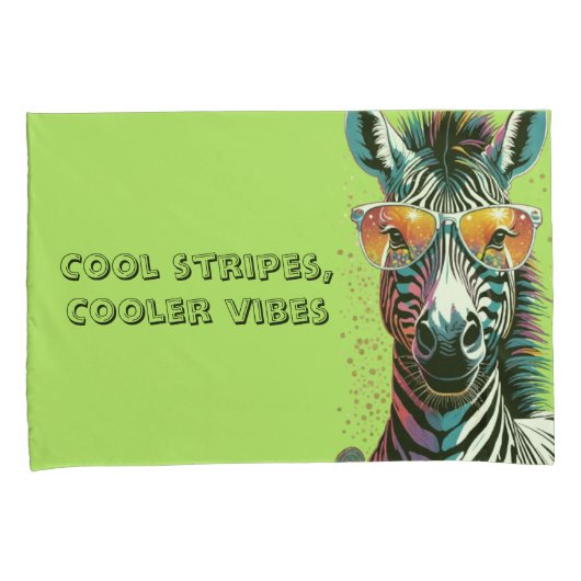 Cool Zebra Vibes Kissenbezug (Vorderseite-Rechts)