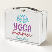 Cool Zen Yoga Mama Zitat Personalisiert Metall Brotdose (Vorderseite)