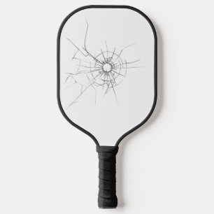 Cool zerbrochenes Glas mit Loch Pickleball Schläger