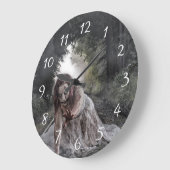 Cool Zombie Girl Große Wanduhr (Winkel)