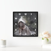 Cool Zombie Girl Quadratische Wanduhr (Zuhause)