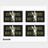 Cool ZOMBIE HUNTER Rechteckiger Aufkleber (Blatt)