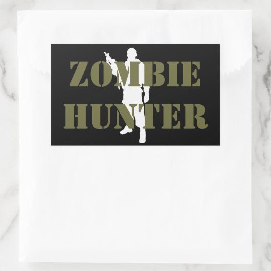 Cool ZOMBIE HUNTER Rechteckiger Aufkleber (Tasche)
