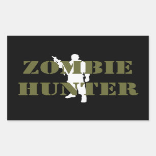 Cool ZOMBIE HUNTER Rechteckiger Aufkleber