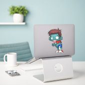 Cool Zombie Typ Creepy Niedlich Aufkleber (Laptop auf Schreibtisch)
