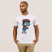 Cool Zombie Typ Creepy Niedlich T-Shirt (Vorne ganz)