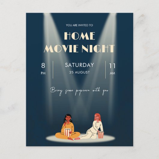 Cool Zuhause Movie Night Dark Flyer (Vorne)