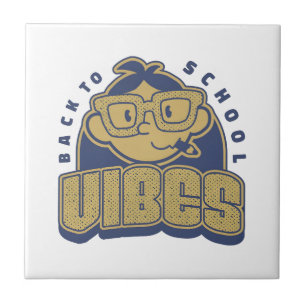 Cool zurück zur Schule Vibes Cartoon Kunst Fliese