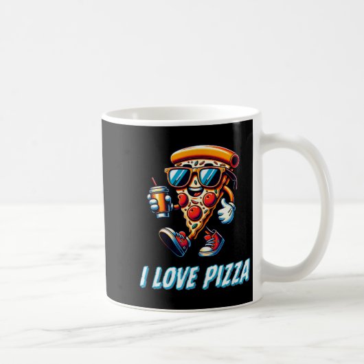Cool Zza Slice Funny Food Lovers Kids Men And Wome Kaffeetasse (Rechts)