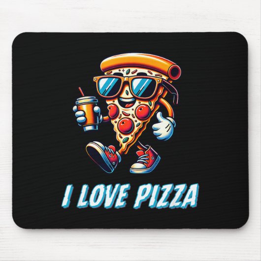 Cool Zza Slice Funny Food Lovers Kids Men And Wome Mousepad (Vorne)