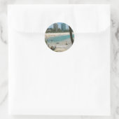Coolangatta-Aufkleber Runder Aufkleber (Tasche)
