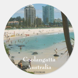 Coolangatta-Aufkleber Runder Aufkleber