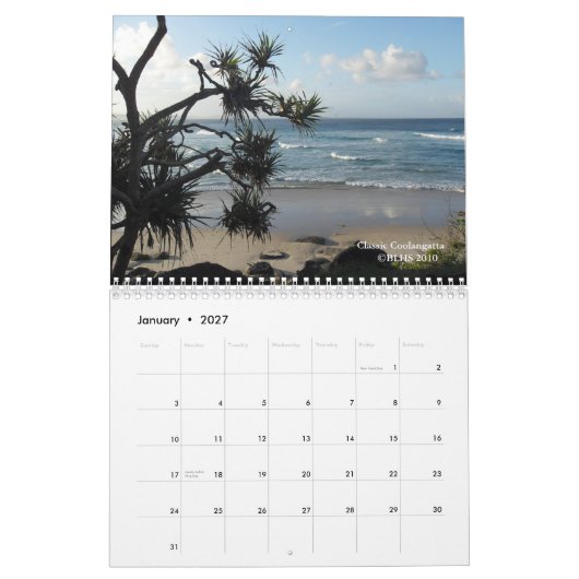 Coolangatta Bereichs-Kalender 2011 Kalender (Jan 2027)