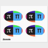 Coolblock-Happy-Pin Ovaler Aufkleber (Blatt)