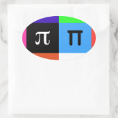 Coolblock-Happy-Pin Ovaler Aufkleber (Tasche)