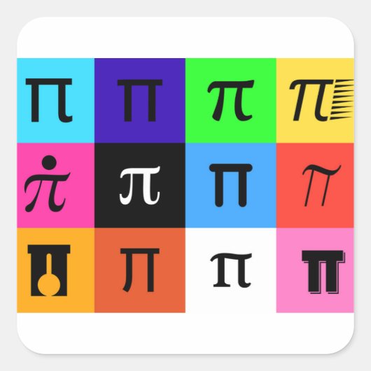 Coolblock-Happy-Pin Quadratischer Aufkleber (Vorderseite)