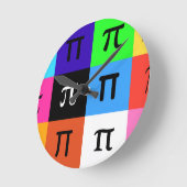 Coolblock-Happy-Pin Runde Wanduhr (Winkel)