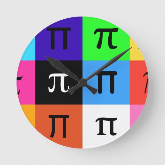 Coolblock-Happy-Pin Runde Wanduhr (Vorderseite)
