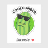 Coolcumber Funny Veggie Cucumber Pun Aufkleber (Blatt)