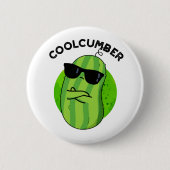 Coolcumber Funny Veggie Cucumber Pun Button (Vorderseite)