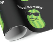 Coolcumber Funny Veggie Cucumber Pun Dark BG Geschenkpapier (Rolleneckpunkt)