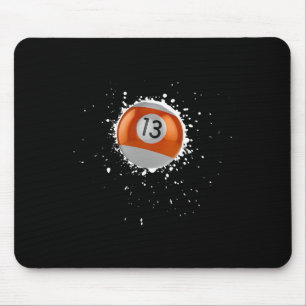 Coole 13-Ball-Dreizehn Pool Billard Malerische Pla Mousepad