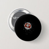 Coole 15-Ball-Fünfzehn Pool Billard Paint Spritzer Button (Vorne & Hinten)