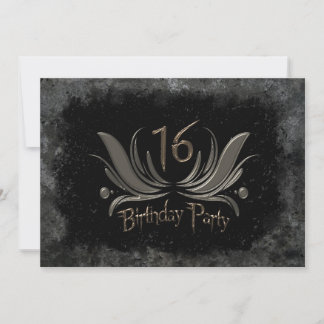 Coole 16. Geburtstagsfeier - Grunge Einladung