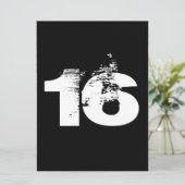 Coole 16. Geburtstagsparty Einladung (Stehend Vorderseite)
