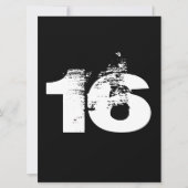Coole 16. Geburtstagsparty Einladung (Vorderseite)