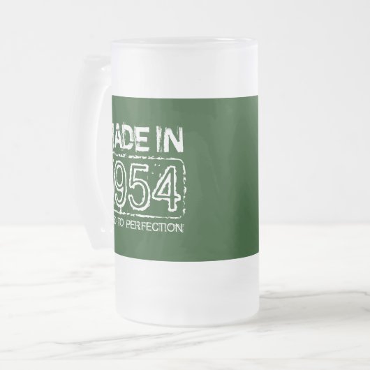 Coole 1954 gealtert zur Perfektionsbier-Tasse Mattglas Bierglas (Vorderseite Links)