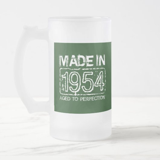 Coole 1954 gealtert zur Perfektionsbier-Tasse Mattglas Bierglas (Links)