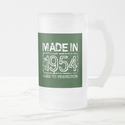 Coole 1954 gealtert zur Perfektionsbier-Tasse Mattglas Bierglas (Rechts)