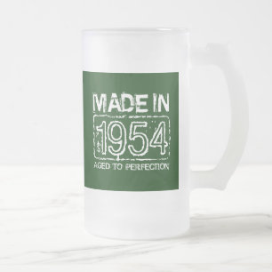 Coole 1954 gereifte Bier-Mug zur Perfektion Mattglas Bierglas
