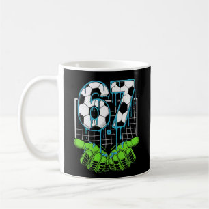 Coole 67 Fußballnummer Feuer Eis Sport Power Stil Kaffeetasse