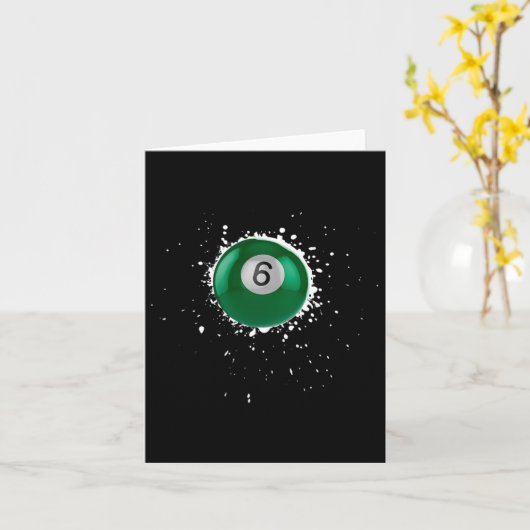 Coole 6-Ball-Billard Billard Spritzer Bill Karte (Gelbe Blume)